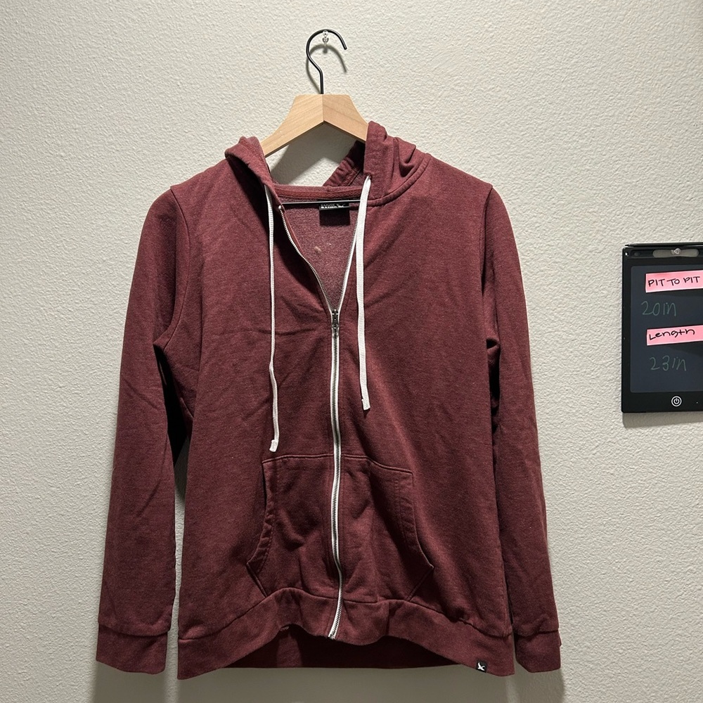 Eddie Bauer Maroon Zip-Up Hoodie